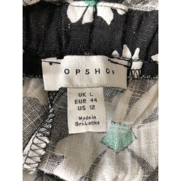 Topshop Romper Elasticated Channel Long Sleeve Tie Keyhole Back Multi Floral 12 - Picture 9 of 12